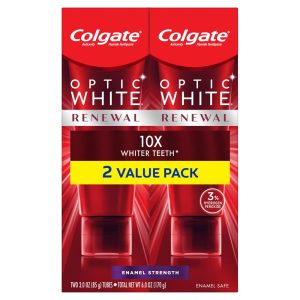 Colgate Optic Renewal Teeth Whitening Toothpaste with Fluoride Hydrogen Pack of 2