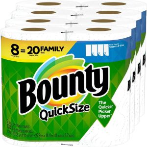 Bounty Quick-Size Paper Towels 8 Family Rolls