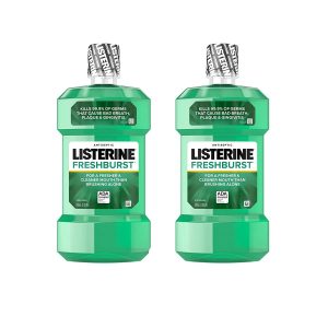 Listerine Freshburst Antiseptic Mouthwash with Germ-Killing Oral Care 500ml 2 Pack