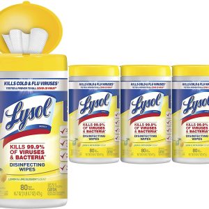 Lysol Disinfectant Wipes 80 Count Pack of 4