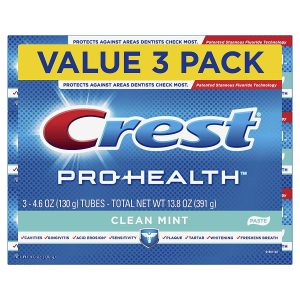 Crest Pro-Health Smooth Formula Toothpaste, Clean Mint 3 Count