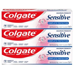 Colgate Sensitive Toothpaste, Complete Protection, Mint – 6 ounce (Pack of 3)